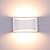 Lightess Modern LED Wall Sconce Dimmable 12W Up Down Wall Light for Bedroom Living Room, Warm White