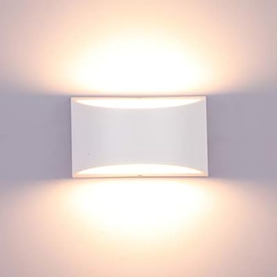 Lightess Modern LED Wall Sconce Dimmable 12W Up Down Wall Light for Bedroom Living Room, Warm White