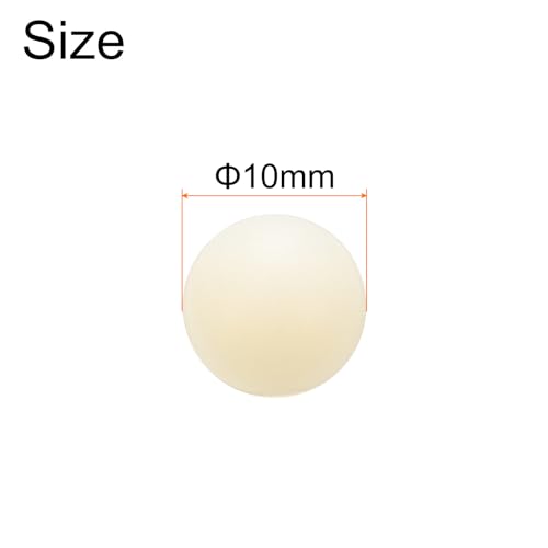 Image of uxcell 100 Pcs Precision Nylon Bearing Balls 10mm Solid Plastic Mini Nylon Balls