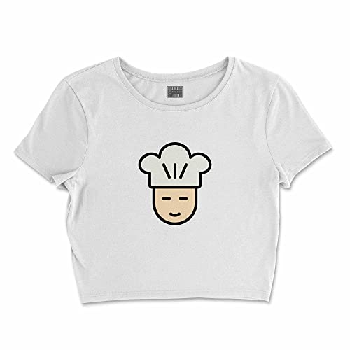 T-Shirt Blanc XL Taille Courte Femme Bdwtswi-100437 haut basique