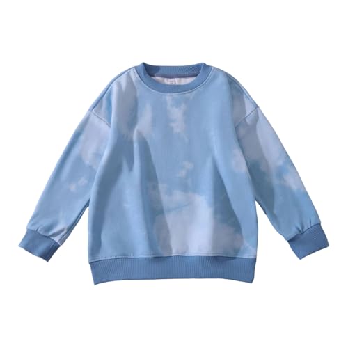 LittleSpring Girls Boys Tie Dye Sweatshirt Crewneck Casual Pullover