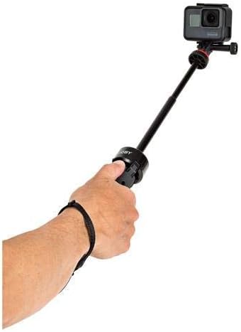 Joby GripTight Pro TelePod JB01534-BWW, Tripod for Smartphone/iPhone/Action Camera/Camera, Bluetooth Remote, Monopod, Selfie Stick, Vlogging Tripod with Ballhead/Clamp, 1kg Load, 1/4 attach, 360°