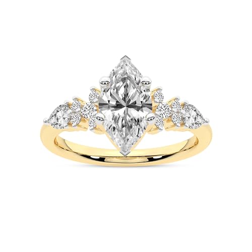 FRIENDLY DIAMONDS Lab Grown Diamond Engagement Ring For Women 0.50-6 Carat IGI Certified | 14K Or 18K White, Yellow Or Rose Gold | Josephine Four Prong Side Stone Diamond Ring | FG-VS1-VS2 Quality2