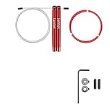Samtek Speed Jump Rope Hochgeschwindigkeits-Wettbewerbs-Springseil, Dual-Lager-System, für Cross Exercise , Fitness-Training, eine Vielzahl von Farben zur Auswahl. (rot)