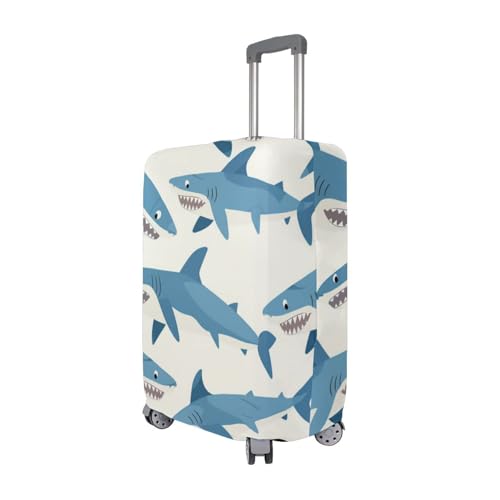 senya Travel Luggage Cover Suitcase Protector Sharks Swimming Washable Baggage Covers Fits 26-28 Inch Luggage3