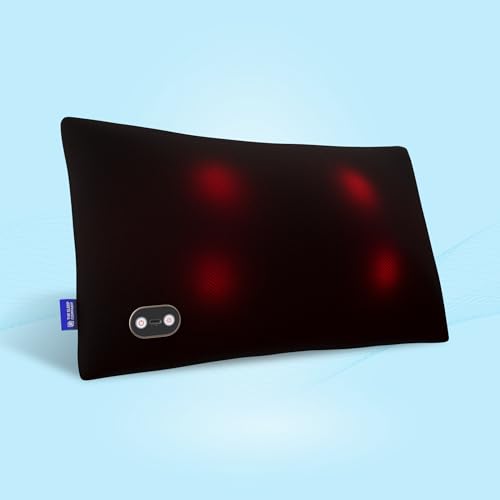 Image of The Sleep Company Wave X Multipurpose Body Massager | Deep Tissue Massager | Shiatsu Massage Therapy | Gentle Heat | Cordless & Rechargeable | Relieves Muscle Pain, Stiffness & Fatigue | Black