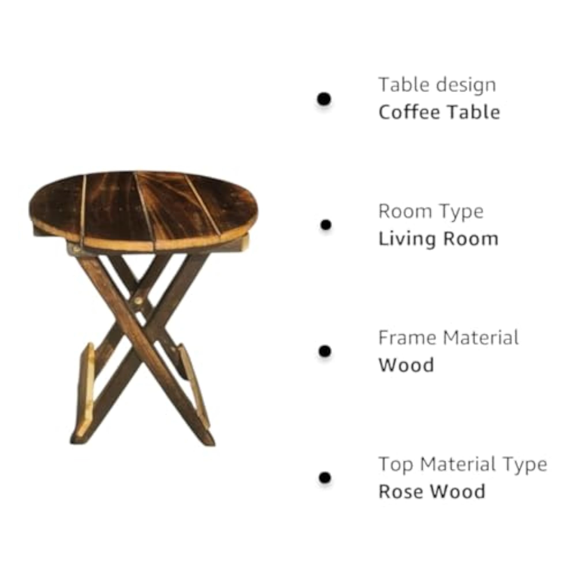 Foldable Solid Wooden Stool for Living Room
