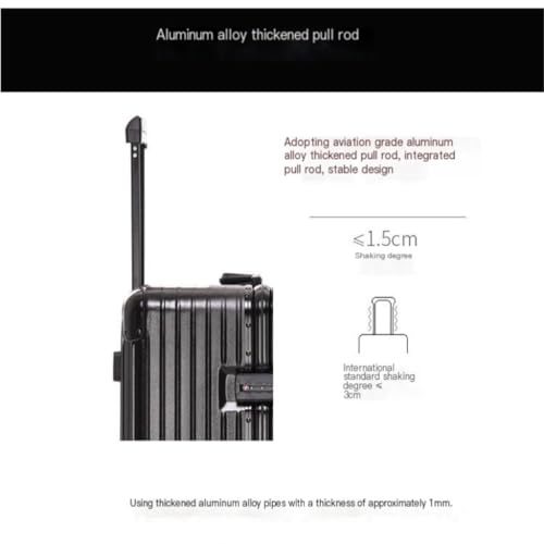 Suitcase Stylish Large-capacity Aluminum Frame Trolley Case, Extra Large Box, Can Check Password Box 28-inch Box Luggage(Silver)4