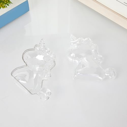 Boîtes en plastique transparent de licorne rangement polyvalent petits objets x24 - 5