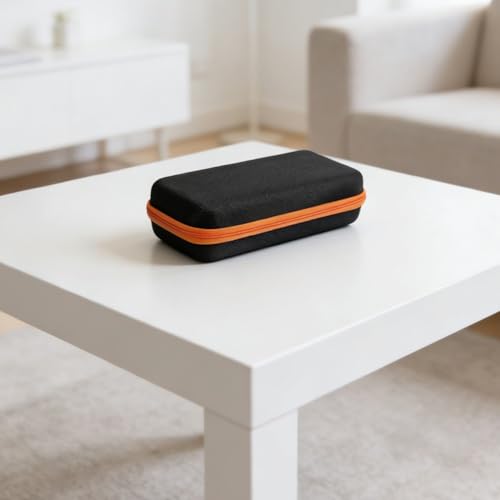 Risveglio Hartschalen-Tragetasche für Retroid Pocket 6, stoßfeste EVA-Aufbewahrungstasche mit Kartenfächern, wasserdichte Reise-Schutztasche, Spielkonsole & Zubehör, Schwarz für Orange
