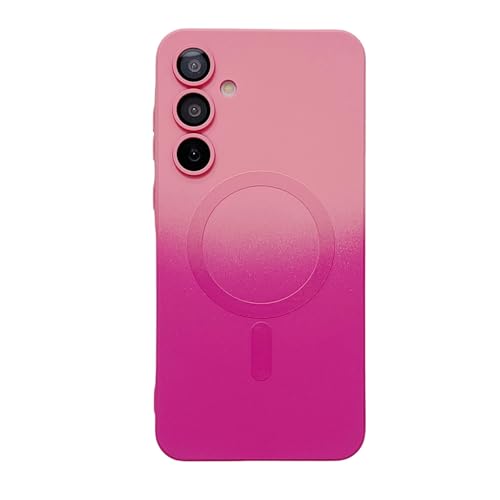 Coque magnétique Samsung Galaxy A37 en silicone liquide rose antichoc