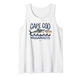 JCombs: Cape Cod, MA, Great White Shark and Ice Cream Cone Tank Top