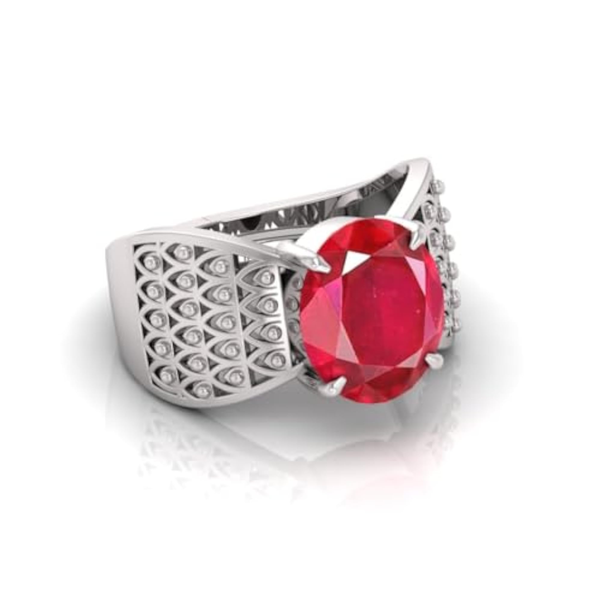 10.25 Ratti Ruby Original Manik Adjustable Ring, Lab Certified