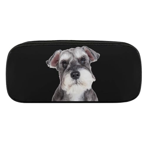 ペンケース 筆箱 大容量 軽量 ミニチュアシュナウザー 筆入れ ふでばこ ペンポーチ 多機能 コンパクト シンプル おしゃれ 中小学生 高校生 女の子 男の子