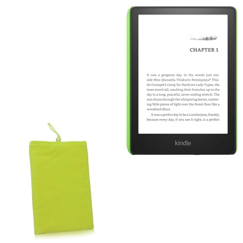 BoxWave Case Compatible with Amazon Kindle Paperwhite Kids - Velvet Pouch, Soft Velour Fabric Bag Sleeve with Drawstring - Olive Green