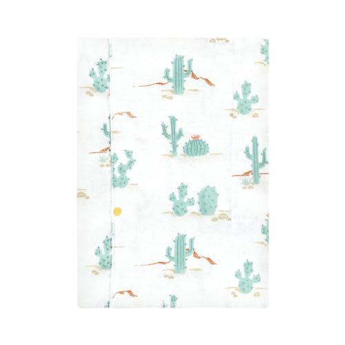Image of Hudson Baby Unisex Baby Cotton Poly Flannel Burp Cloths, Desert Cactus 7-Pack, One Size