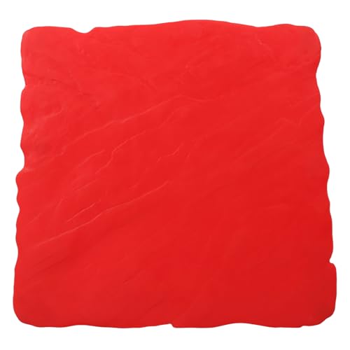 Stampi per calcestruzzo, per timbri in cemento, 50 x 50 cm, stampo in calcestruzzo rosso e stampo per pavimentazione, stampo riutilizzabile come tappetino per texture con motivo in pietra per terrazza