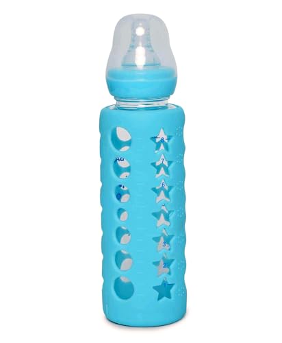 Image of Feeding Bottle for Baby /Feeder for Newborn | Super Soft Flow Control & Anti Colic Nipple for Infants /Toddlers - Blue (240ml)