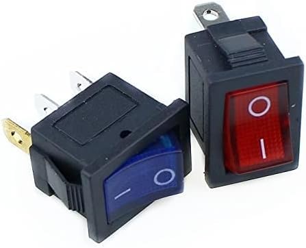 Interrupteur à bascule KCD1 avec bouton vert compact et boîtier robuste 3 broches AC