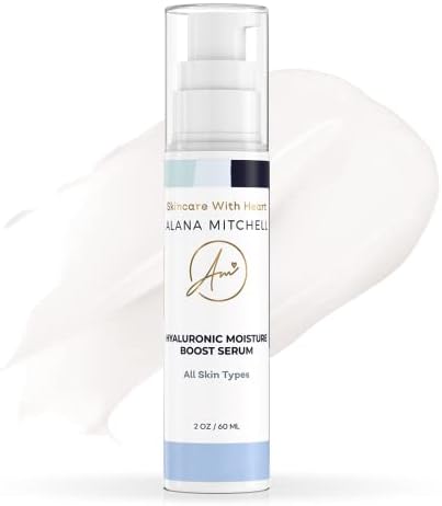 Alana Mitchell Hyaluronic Acid Serum for Face - Moisture Boost Anti Aging Serum - Face Serum to Fight Wrinkles & Fine Lines - Hydrating Serum Face Moisturizer for Sensitive, Dry & Combo Skin (2 oz)