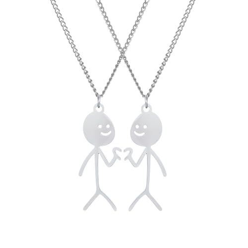 jagosen Lustige Graffiti Doodle Halskette Kette Silber Herren...