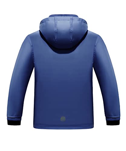 M2C Boys Girls Hooded Waterproof Rain Jacket Cotton Lined Windbreaker2