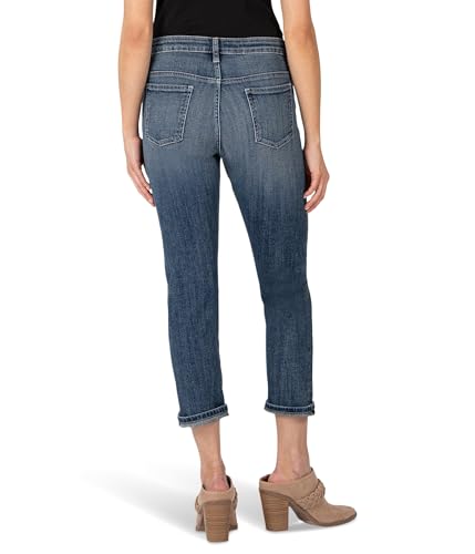 KUT from the Kloth Women's Elizabeth Slouchy Boyfriend Hiddden Btn3