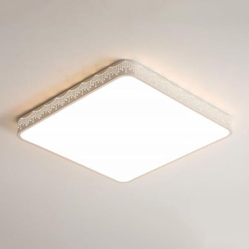 KNBVFHG Lámpara De Techo LED Cuadrada Lámparas De Techo Sencillas Para El Hogar Luminaria Creativa Con Diseño De Emisión Lateral 3 Temperaturas De Color En Una: 3000k/4500k/6500k Para Sala