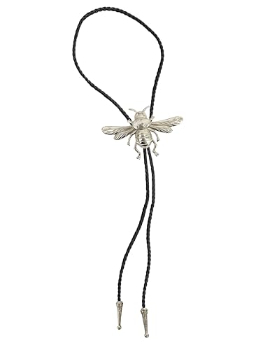 Image of Daisy Del Sol Bolo Tie Turquoise Stone Braided Vegan Faux Leather Silver Tips Handmade Necklace Adjustable Boho Western Jewelry
