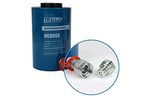 Cilindro hidráulico hueco Temco de 20 toneladas con carrera de 2 pulgadas