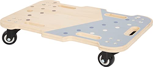 small foot Rollbrett 'Adventure' aus Holz, Kindersport ab 3 Jahren, mit Haltegriffen und Umlenkrollen, Art. 12244