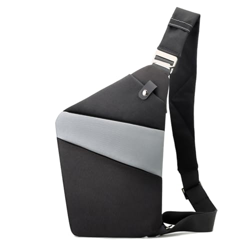 Image of Anti Theft Crossbody Bags for Women, Shoulder Bag Anti-theft Design for Travel, Sport (Black Gray - Right Shoulder)
