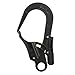 Aosekaa Auto Locking Carabiner Locking Snap Hook Lock Hook 25 kN Portable Metal Heavy Duty Spring Snap Hook Clip for Hiking Hammock, Black