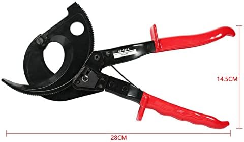 HS520A Heavy Duty Ratchet Cable Cutter Ratcheting Wire Cutting Hand Tool For Copper Aluminum Cables Cutting Max 400mm² Cu/Alu Cable