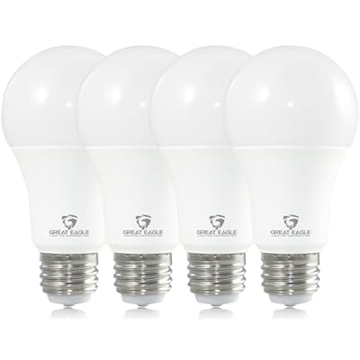 Great Eagle Lighting Corporation 40/60/100W Equivalent 3-Way A19 LED Light Bulb 3000K Soft White Color (4-Pack)