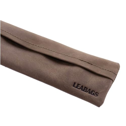 Image of LEABAGS Fort Vaux pencil case made of genuine buffalo leather in vintage look I leather case I small pencil case I 8x2 inch