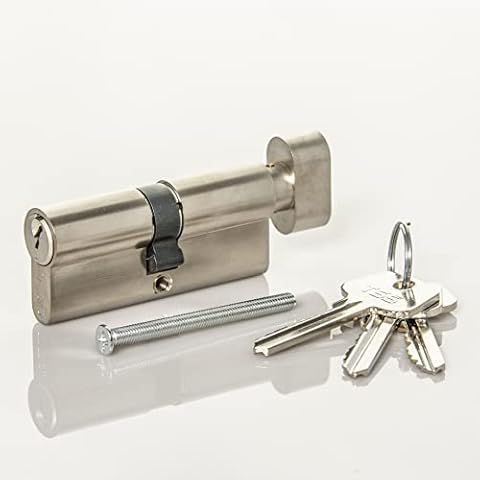 Satin Chrome Thumb Turn Euro Cylinder Lock Cover