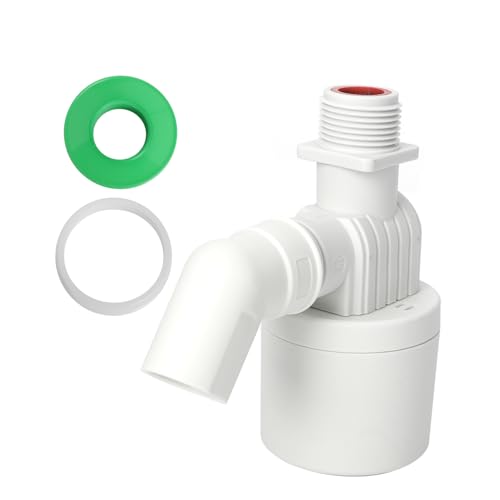 MUCKLILY Water Level Float Valve 3/4'' Float Water Level Control Valve Float Ball Valve Automatic Float Water Level Control 3/4'' Valve Inside Type Valve White Nylon