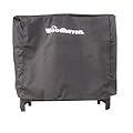 Woodhaven 2 Foot Waterproof Full Cover - Covers 2 Foot Indoor Firewood Rack - Reinforced Vinyl With Front Open Straps - Keeps Logs Dry (Black)