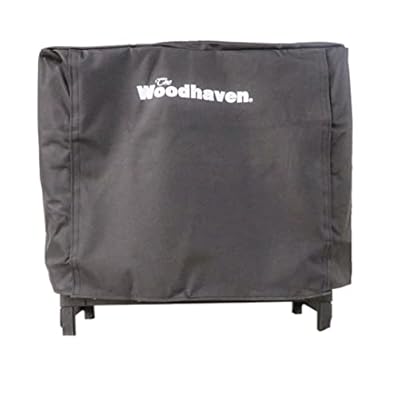 Woodhaven 2 Foot Waterproof Full Cover - Covers 2 Foot Indoor Firewood Rack - Reinforced Vinyl With Front Open Straps - Keeps Logs Dry (Black)