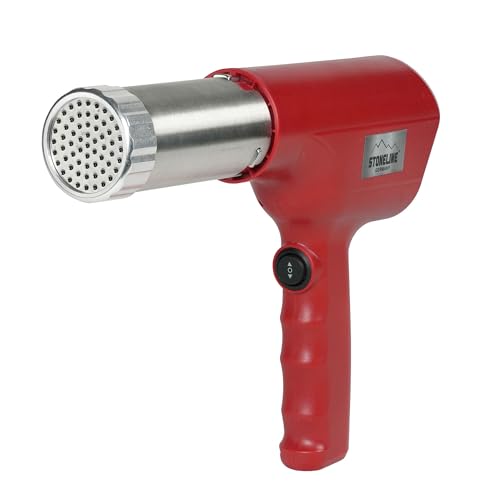 STONELINE Elektrische Nudelmaschine Pasta Maker USB C Aufladbar Akku 3000mAh, 40 W, Kabellose Hand Nudelmaschine mit 8 Aufsätzen für Nudeln Spaghetti Gnocchi Spritzgebäck Churros Presse Edelstahl, Rot