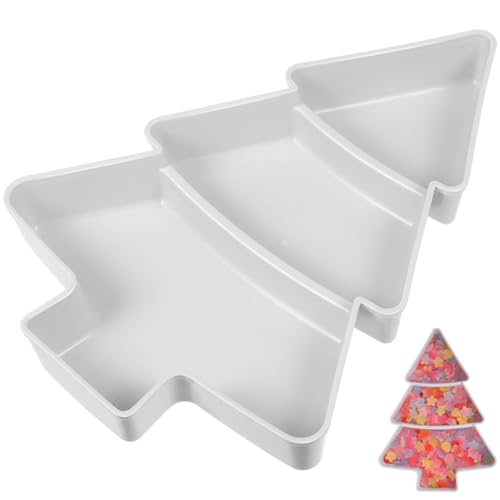 Weihnachtsteller - Tannenbaum Schale mit 3 Fächer, Servierplatte in...