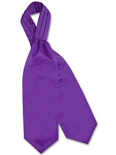 Vesuvio Napoli ASCOT Solid PURPLE INDIGO Color Cravat Men's Neck Tie