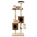 Tangkula 75 Inch Tall Cat Tree for Indoor Cats, Natural Solid Rubber Wood Cat Tower with Sisal Scratching Posts, Top Perch, Detachable Cat Condo, 6-Layer Modern Cat Trees and Towers for Large Cats