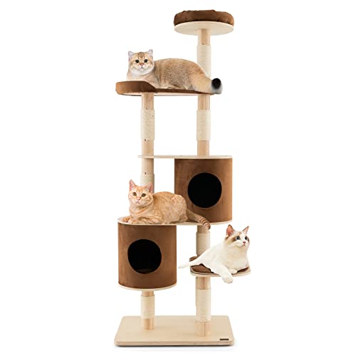 Árbol para gatos de 75 pulgadas de altura con 6 niveles y rascadores miniatura 1