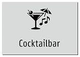 Cocktailbar – Aluminiumschild A4: 297x210mm – Mit Grafik und Text