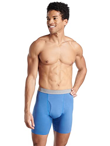 Fruit of the Loom Men's Work Gear with Enhanced Durability & Cooling, Boxer Brief-Coolzone Fly-3 Pack Assorted Blues, Small2