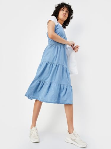 Max blue denim dress – image 2