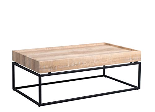 HomeTrends4You Madison 3 Mesa de saln, Madera de Roble Salvaje, marrón Claro, 110x60cm, Höhe 39cm