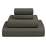 MyGiza Sheets,100% Certified Giza Egyptian Cotton Sheets-Full Size Giza Cotton Sheets Set to Fit Upto 15 Inches Deep Mattress (4 Pcs) Slate Grey